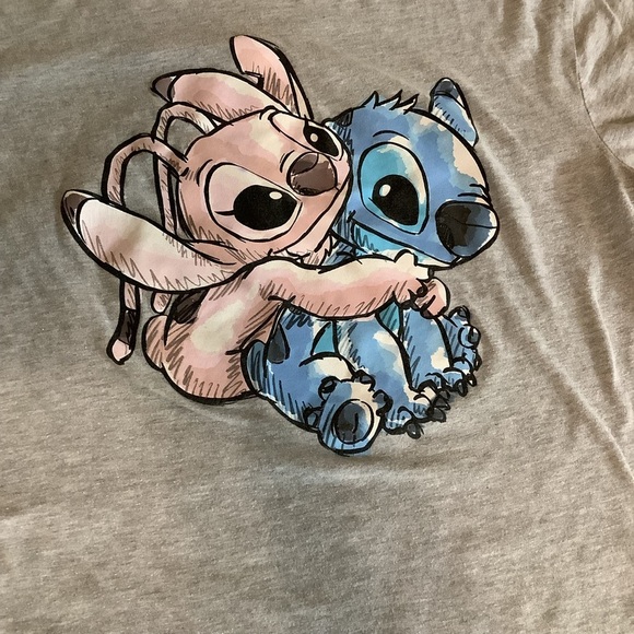 Vans & Disney Size Medium Black and White Checkered T-Shirt & Stitch Graphic Tee - Picture 7 of 9